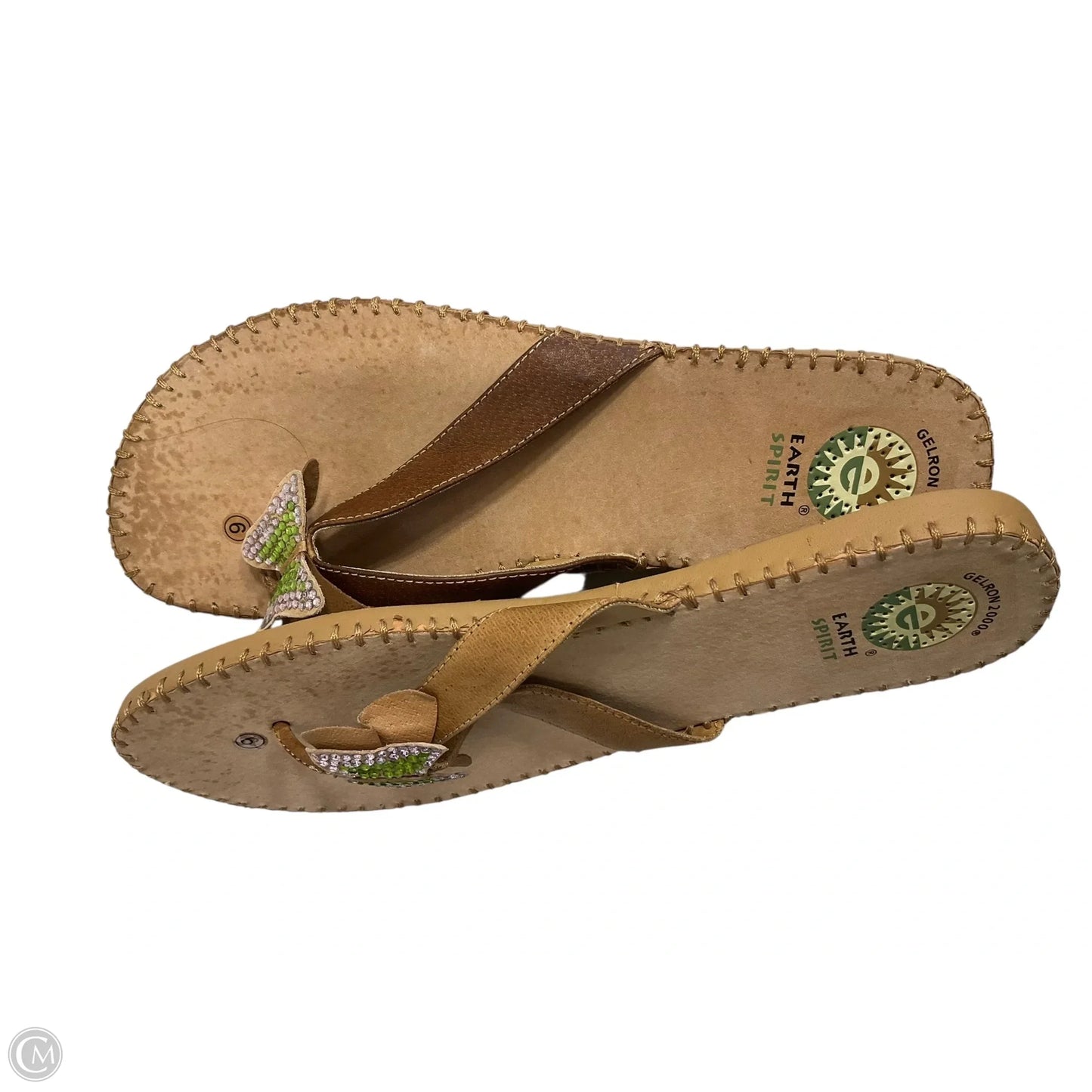 Sandals Flats By Earth In Tan, Size: 9