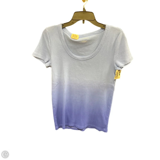 Top Short Sleeve Basic By Talbots In Blue, Size: M