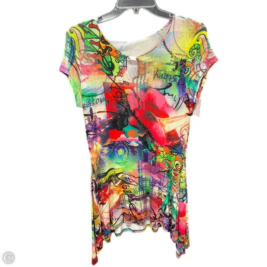 Tunic Short Sleeve By Clothes Mentor In Multi-colored, Size: M