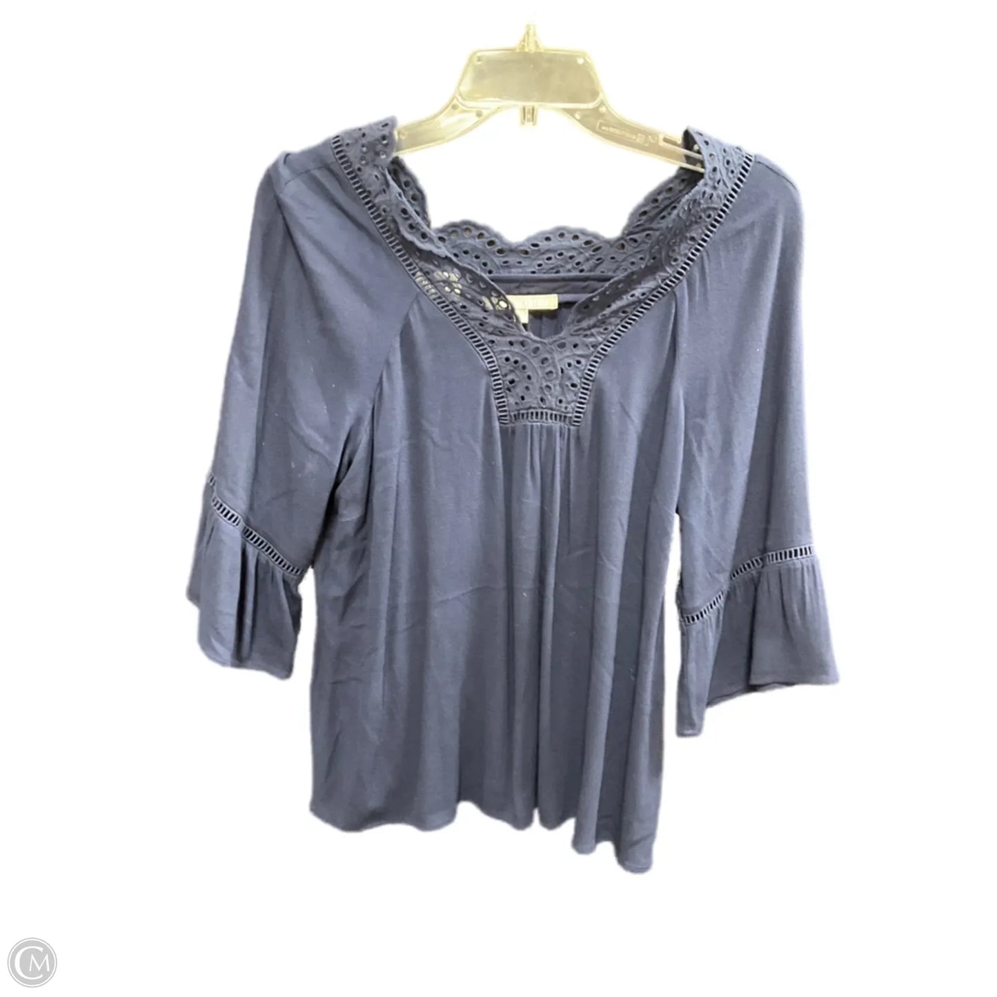 Top 3/4 Sleeve By Daniel Rainn In Navy, Size: Mp