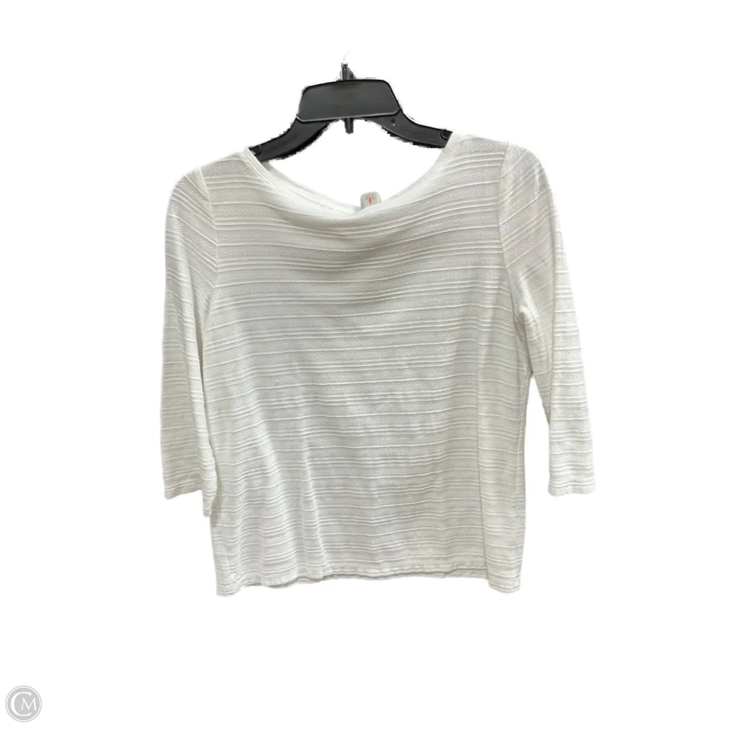 Top 3/4 Sleeve Basic By Talbots In Cream, Size: Mp