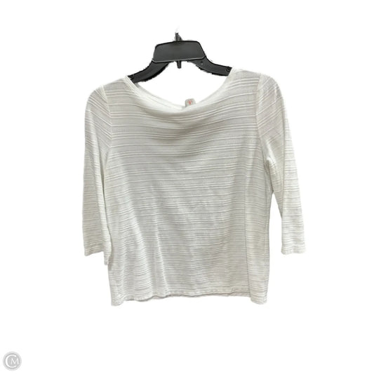 Top 3/4 Sleeve Basic By Talbots In Cream, Size: Mp