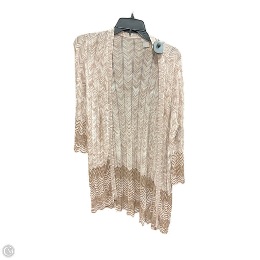 Cardigan By Chicos In Tan & White, Size: M