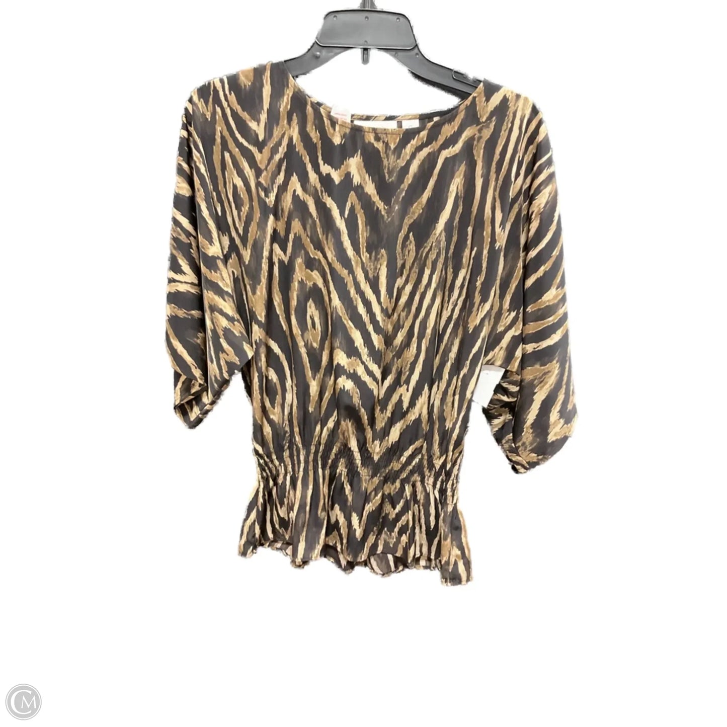 Top Short Sleeve By Chicos In Animal Print, Size: Xs