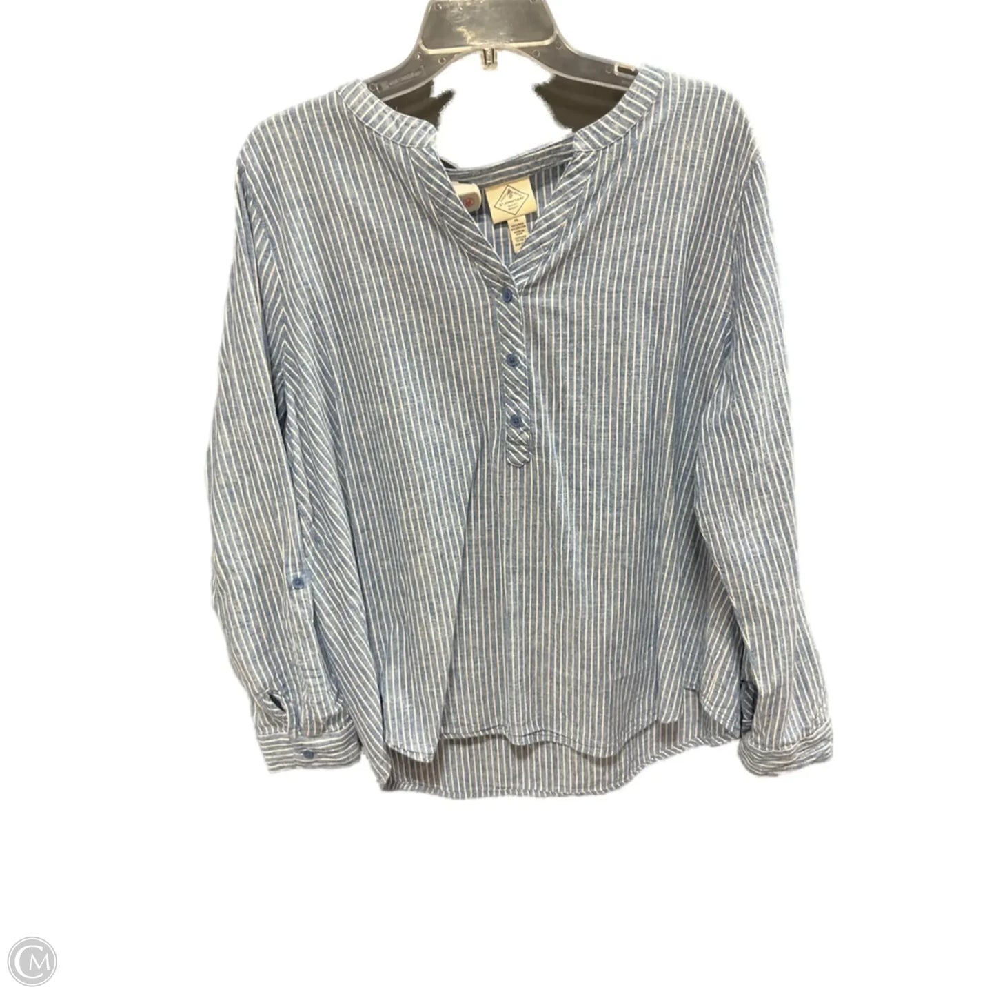 Top Long Sleeve By St Johns Bay In Striped Pattern, Size: Xl