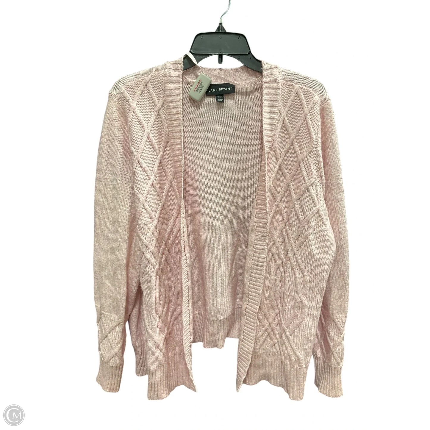 Sweater Cardigan By Lane Bryant In Pink, Size: 18