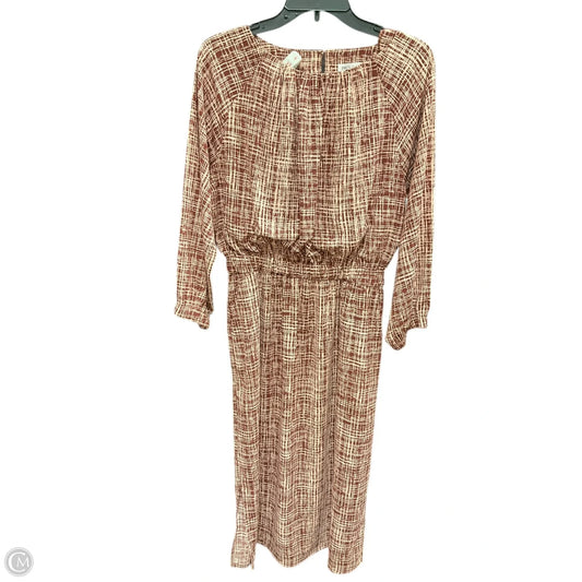 Dress Casual Maxi By Prologue In Brown & Cream, Size: S