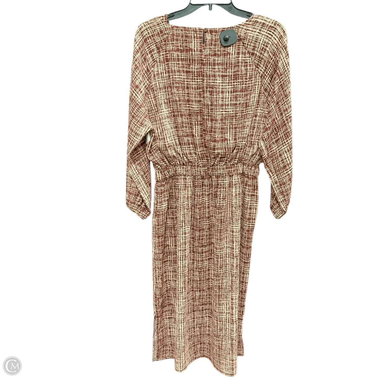 Dress Casual Maxi By Prologue In Brown & Cream, Size: S
