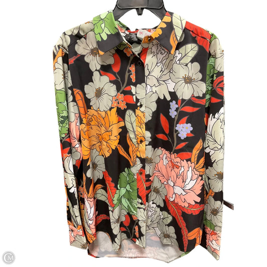 Blouse Long Sleeve By Rachel Zoe In Floral Print, Size: L