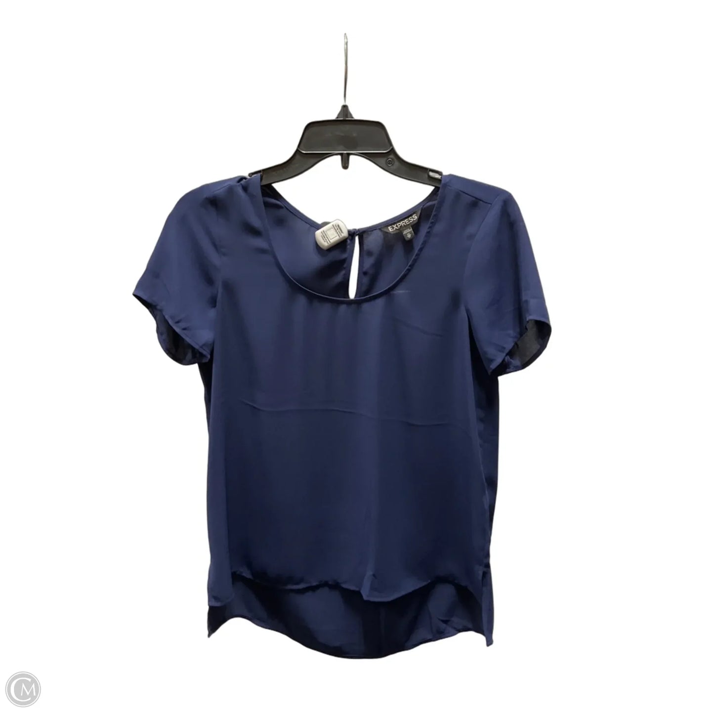 Top Short Sleeve Basic By Express In Navy, Size: Xs