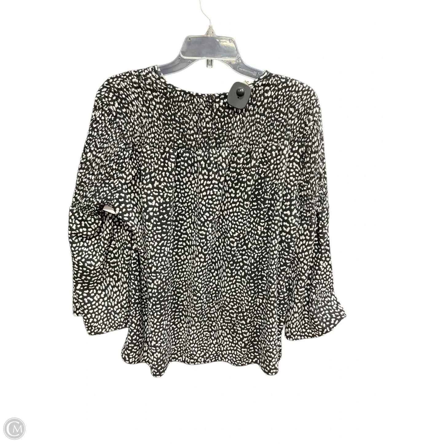 Top Long Sleeve Basic By Michael By Michael Kors In Blue & White, Size: L