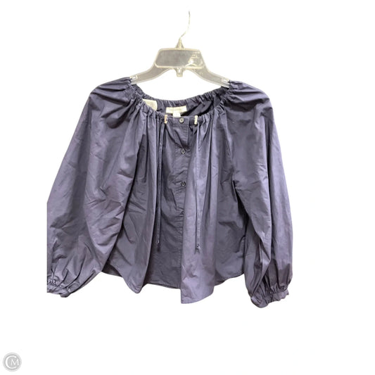 Top Long Sleeve Basic By Free Assembly In Navy, Size: L