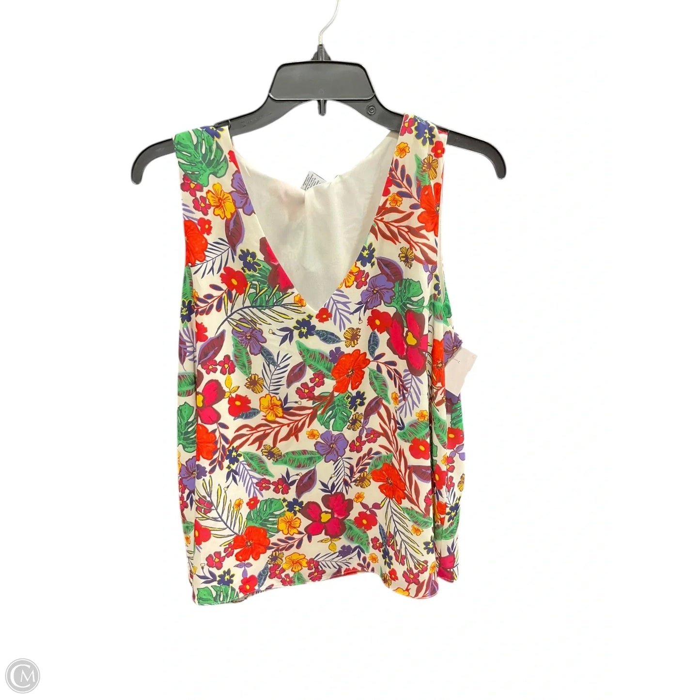 Top Sleeveless By Cmc In Floral Print, Size: L