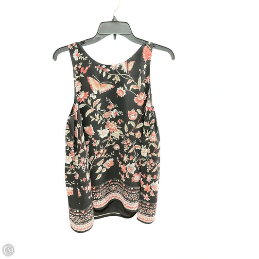 Top Sleeveless By Max Studio In Floral Print, Size: L