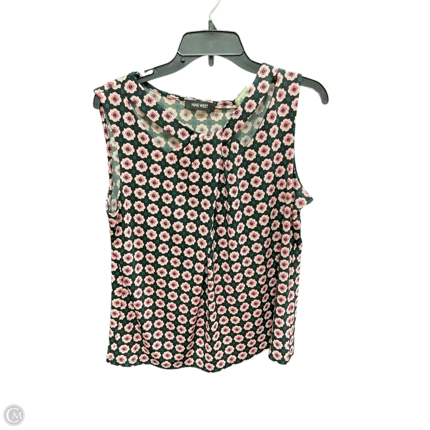 Top Sleeveless By Nine West In Floral Print, Size: L