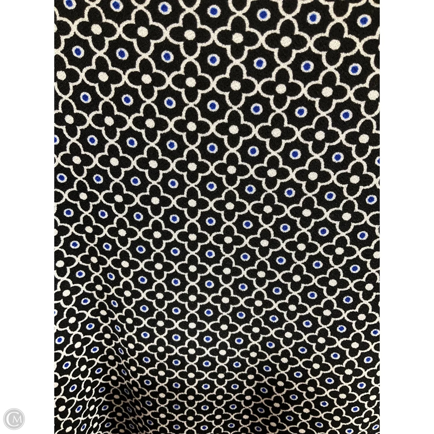 Top Long Sleeve Basic By Liz Claiborne In Black & White, Size: L