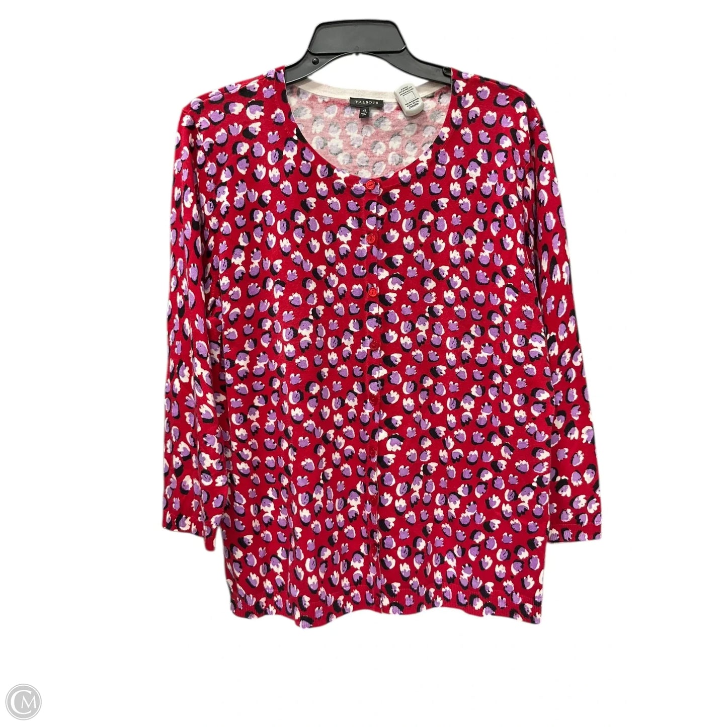 Cardigan By Talbots In Red, Size: Xl