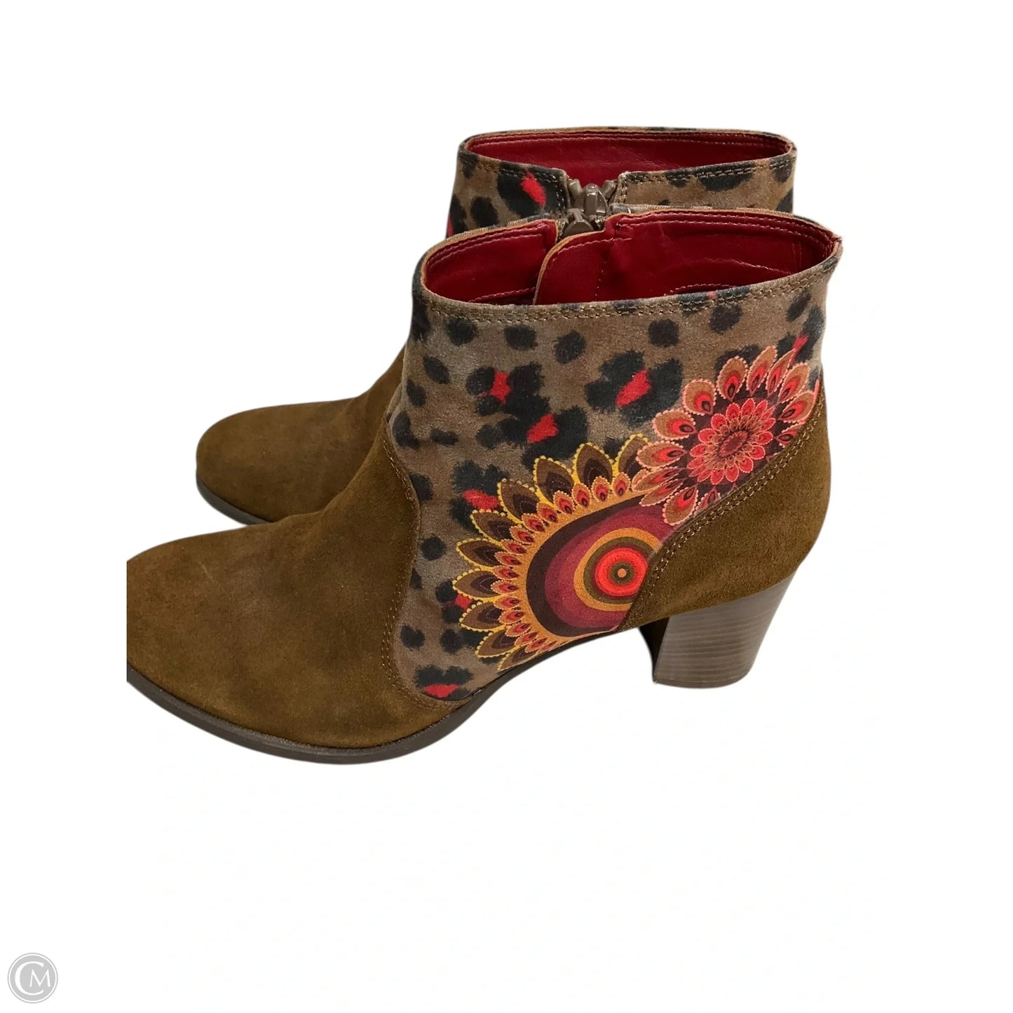 Boots Ankle Heels By Desigual In Animal Print, Size: 6