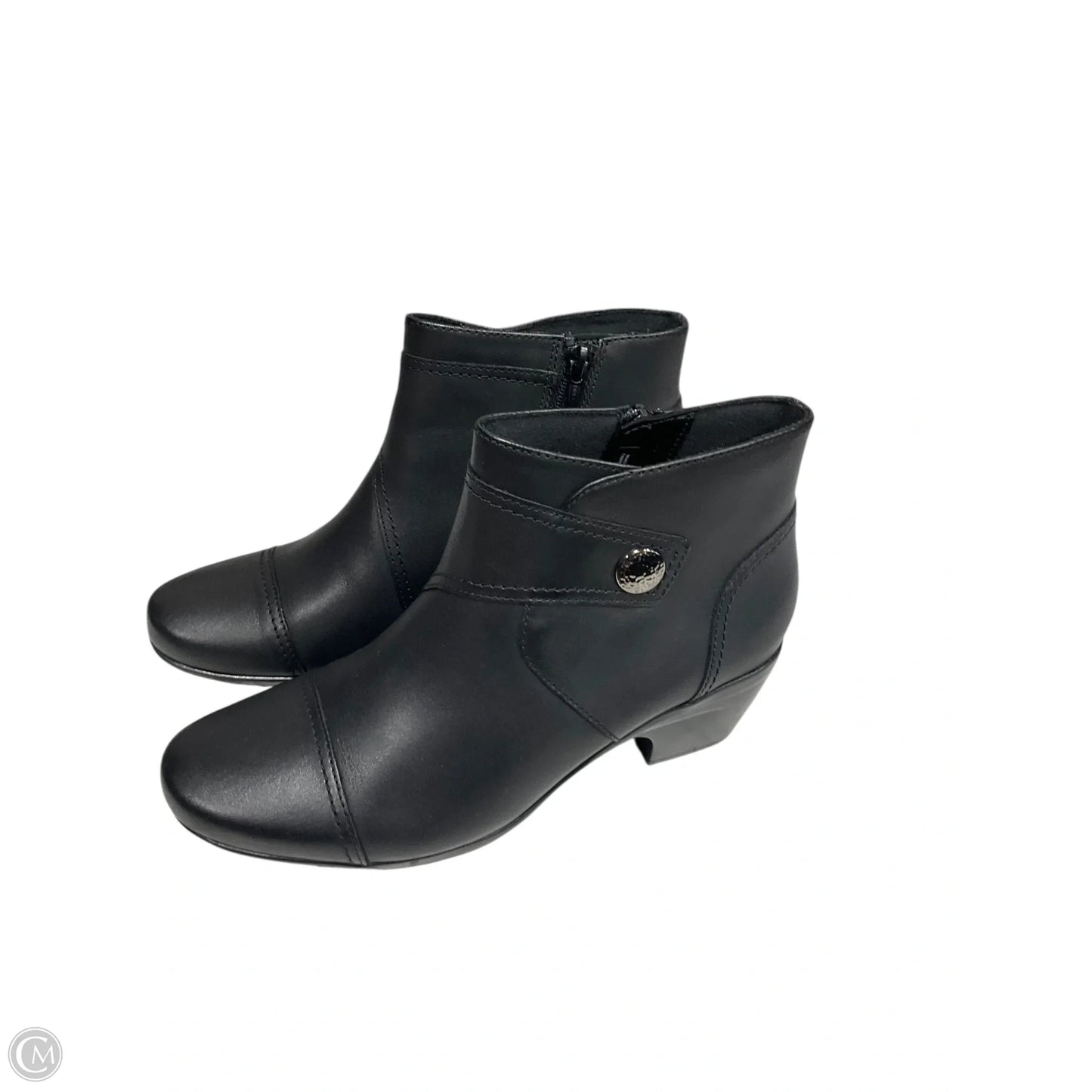 Boots Ankle Heels By Clarks In Black, Size: 7