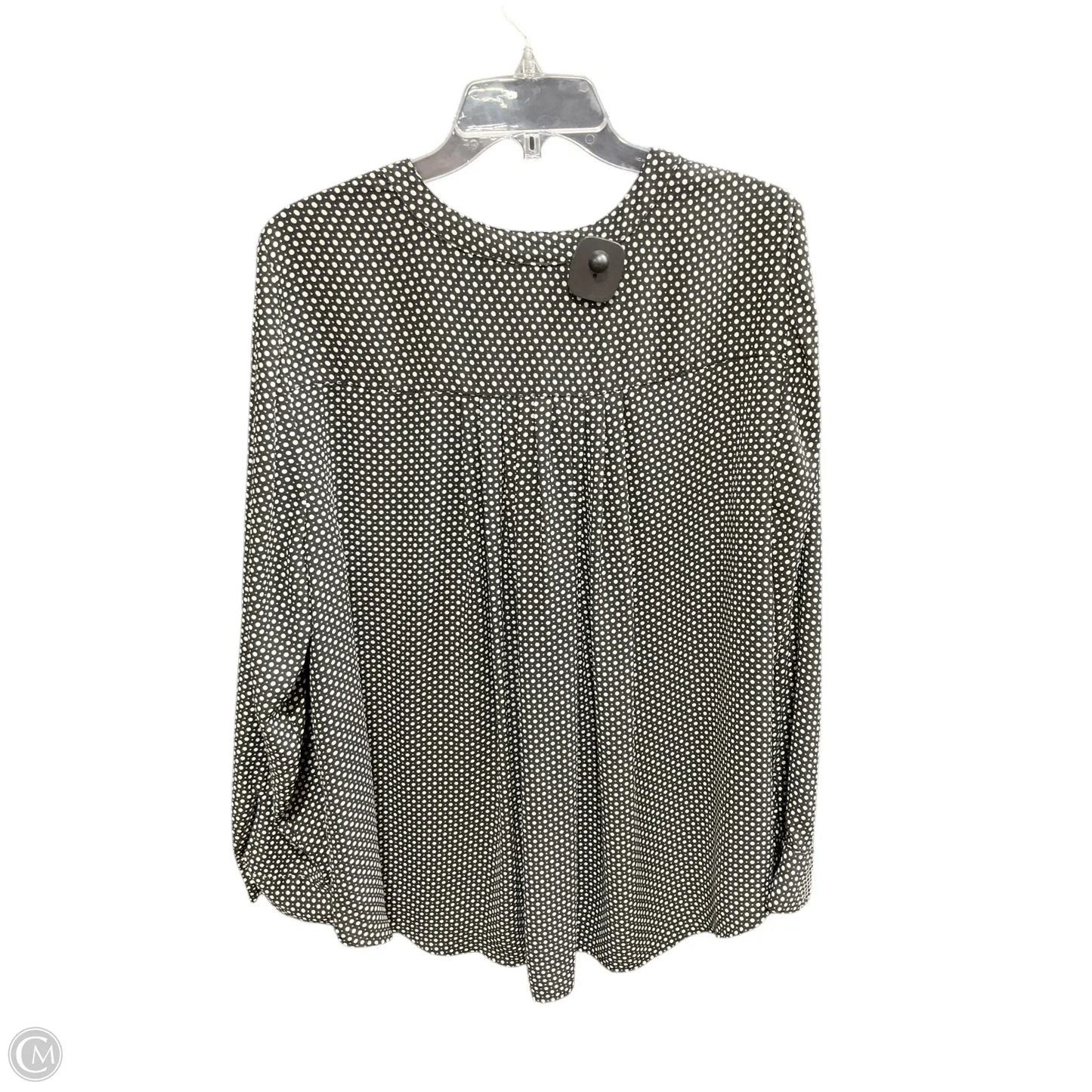 Top Long Sleeve Basic By Lane Bryant In Polkadot Pattern, Size: 18