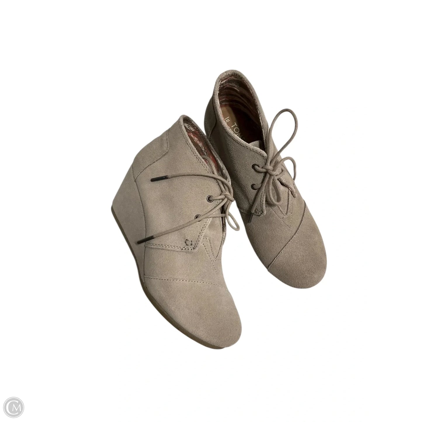 Boots Knee Heels By Toms In Tan, Size: 8.5