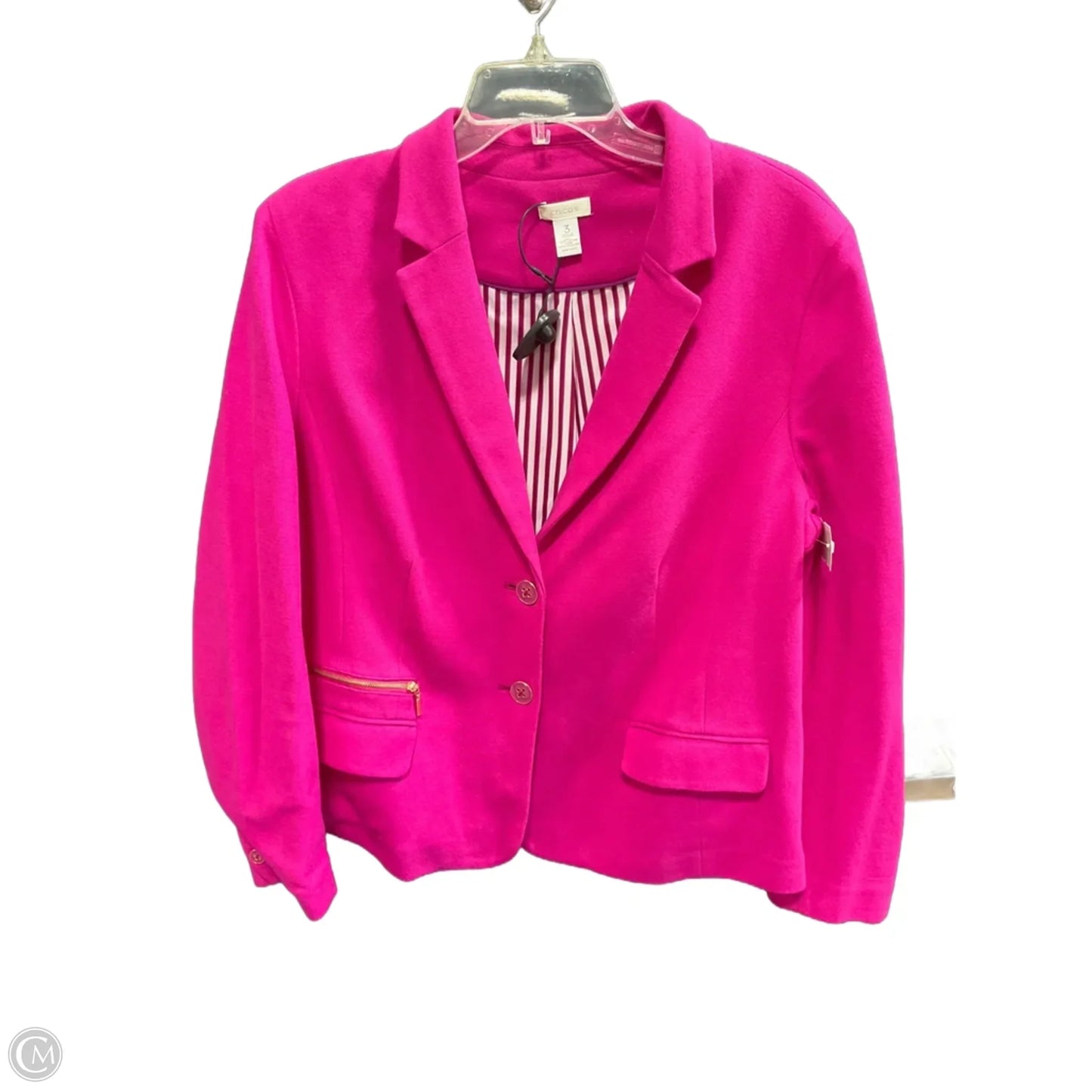 Blazer By Chicos In Pink, Size: Xl