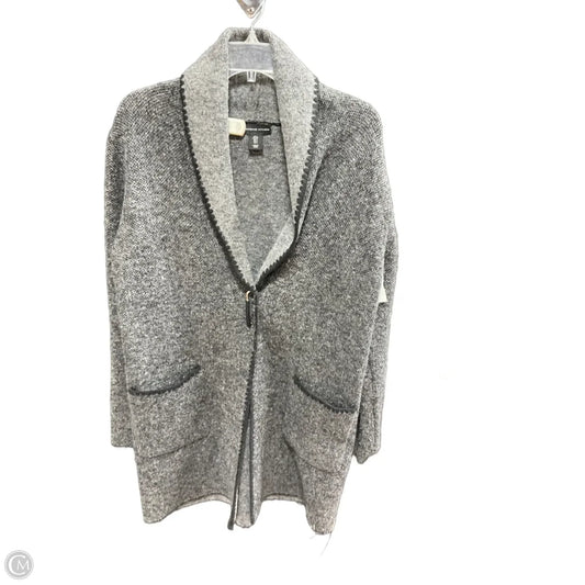 Sweater Cardigan By Adrienne Vittadini In Grey, Size: S