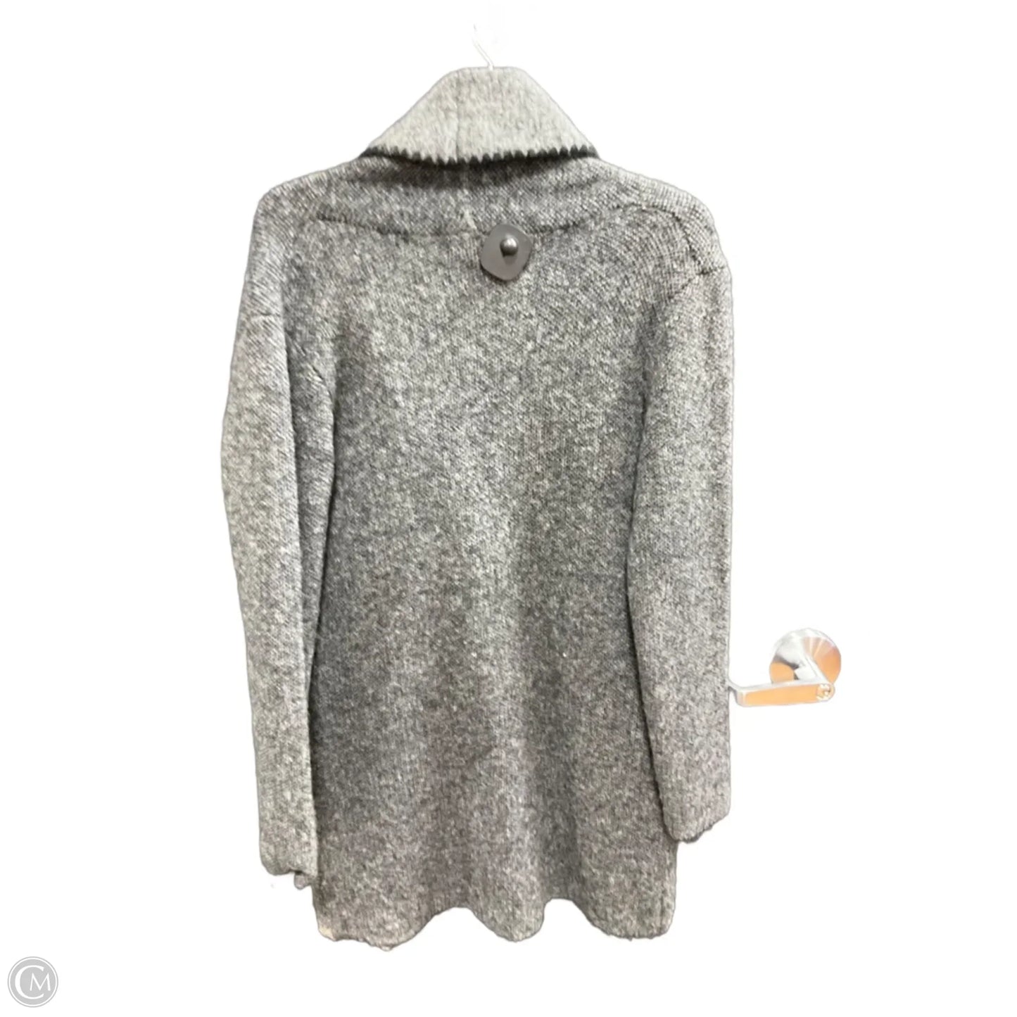 Sweater Cardigan By Adrienne Vittadini In Grey, Size: S