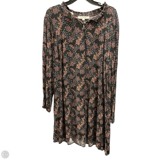 Dress Work By Loft In Black & Orange, Size: Xl