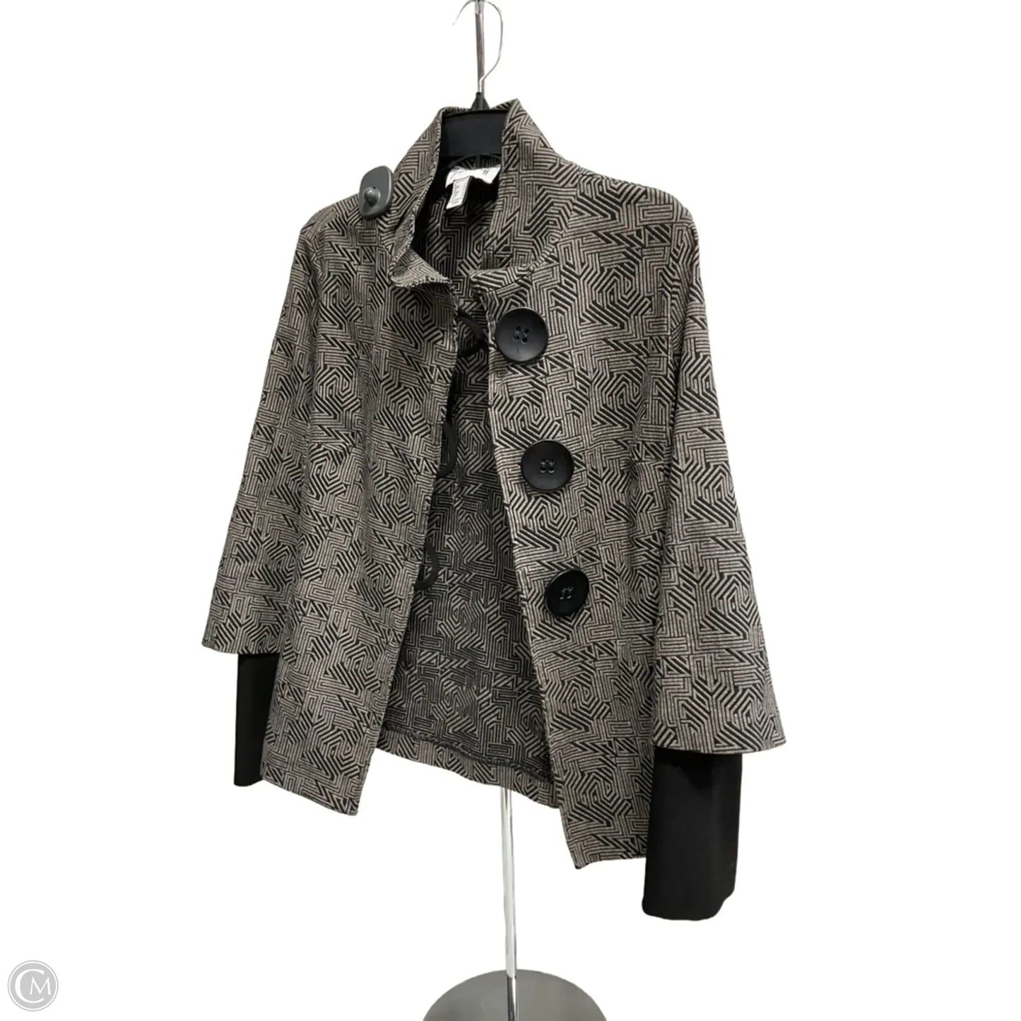 Blazer By Joseph Ribkoff In Black & Grey, Size: 10