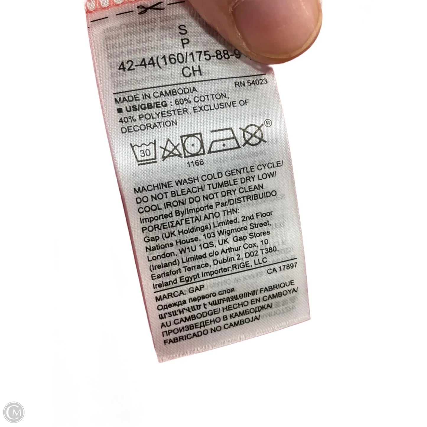 Sweatshirt Hoodie By Gap In Pink, Size: S