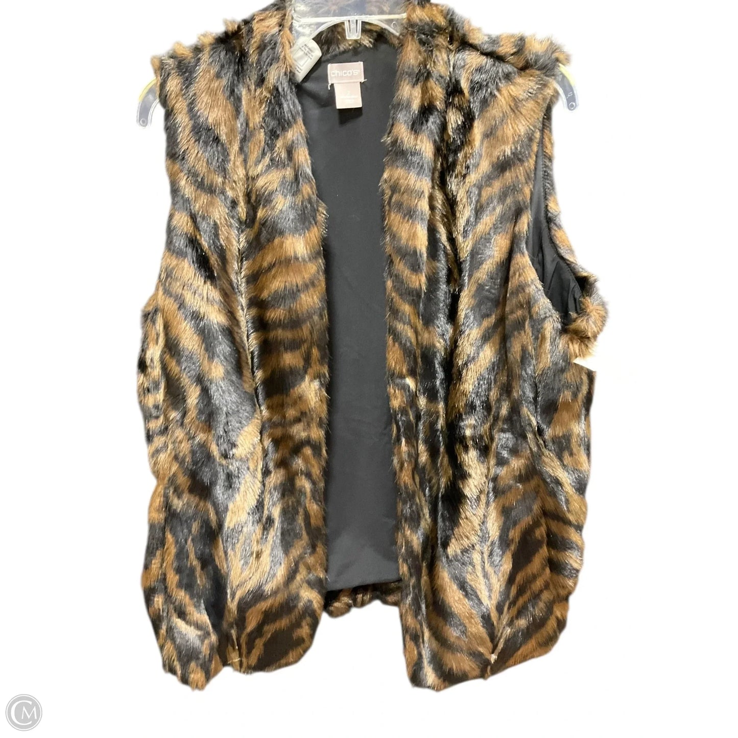 Vest Other By Chicos In Black & Brown, Size: L