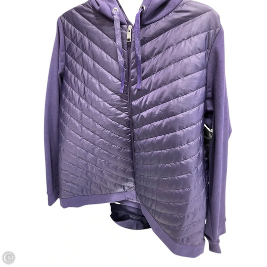 Jacket Puffer & Quilted By Chicos In Purple, Size: Xl