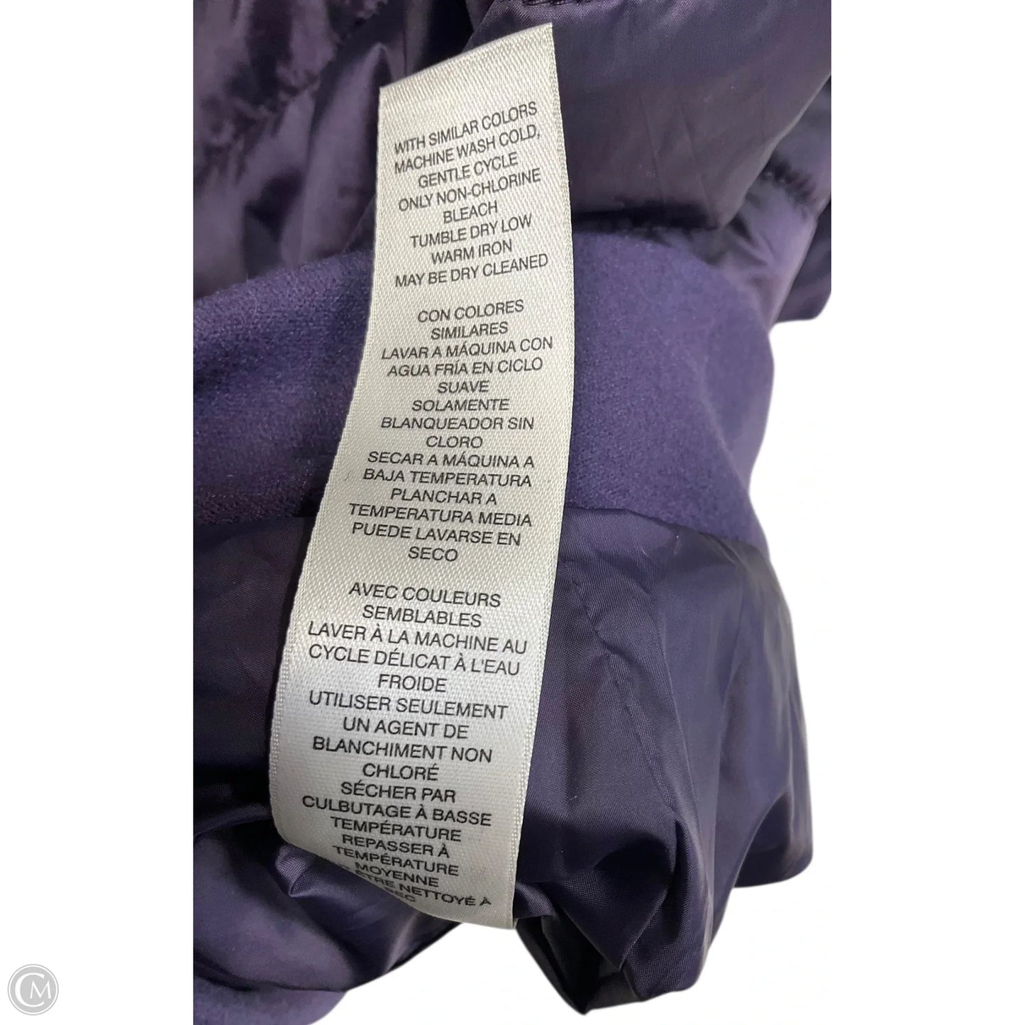 Jacket Puffer & Quilted By Chicos In Purple, Size: Xl