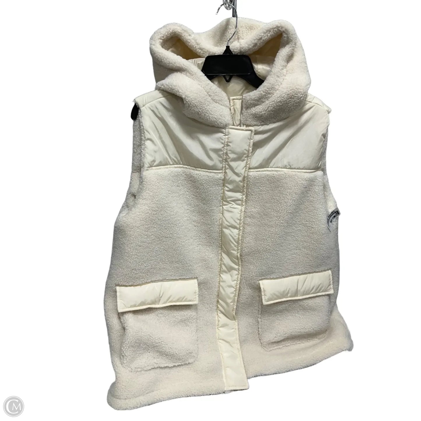 Vest Fleece By Chicos In Beige, Size: Xl