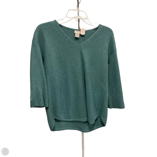Top 3/4 Sleeve By Chicos In Green, Size: M
