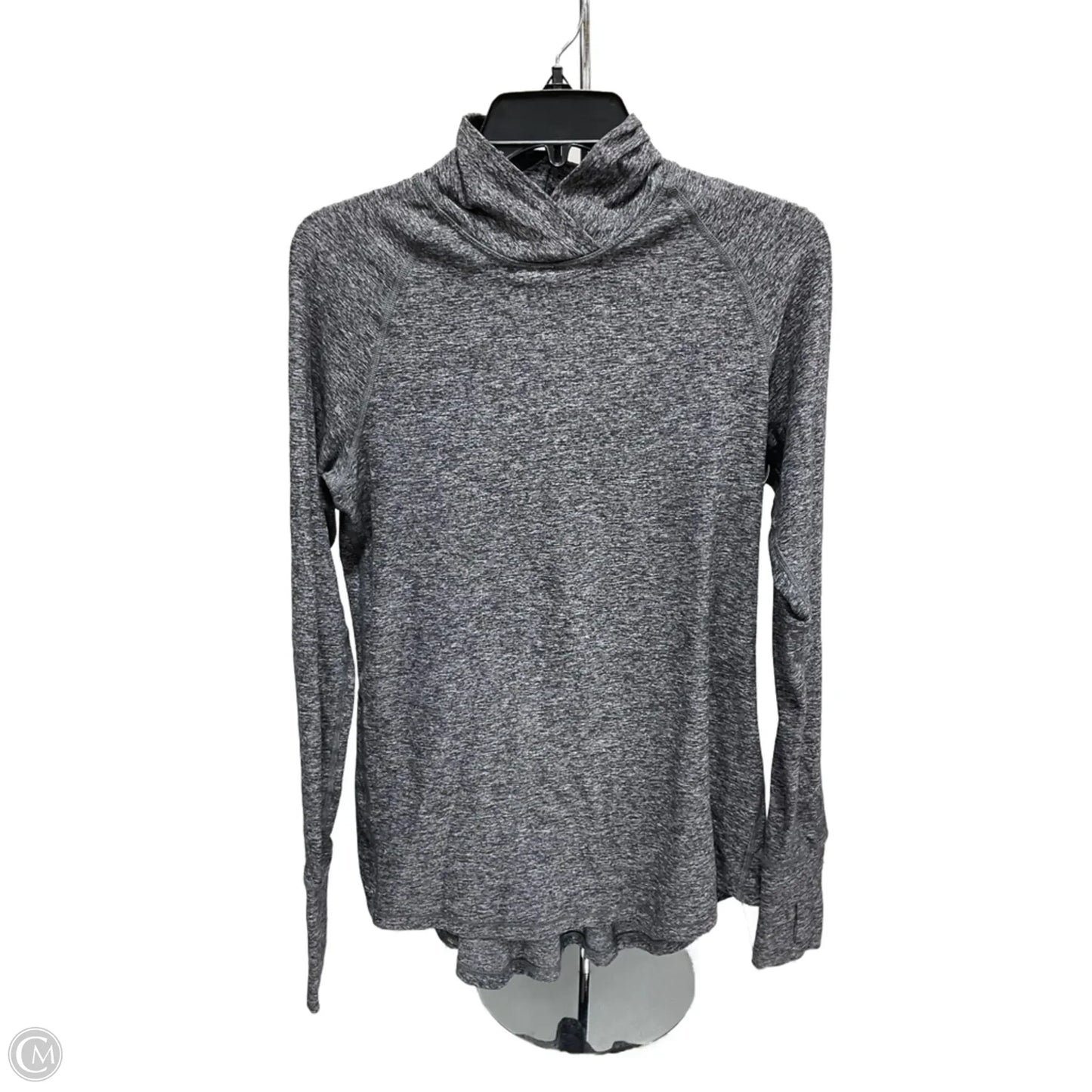 Athletic Top Long Sleeve Collar By Lululemon In Grey, Size: 6