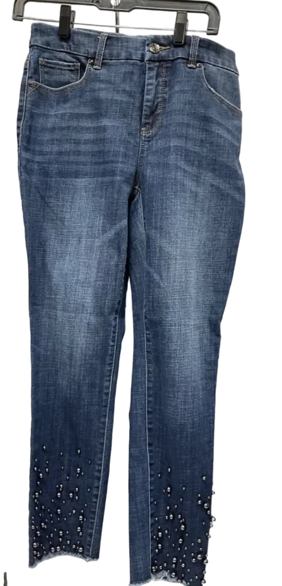 Jeans Straight By Chicos In Blue Denim, Size: 2