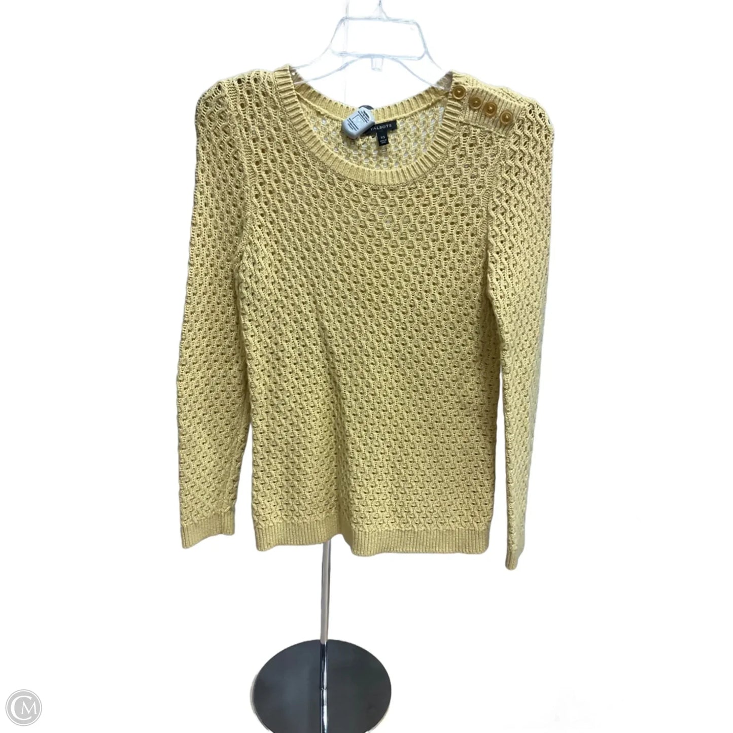 Sweater By Talbots In Yellow, Size: Xs