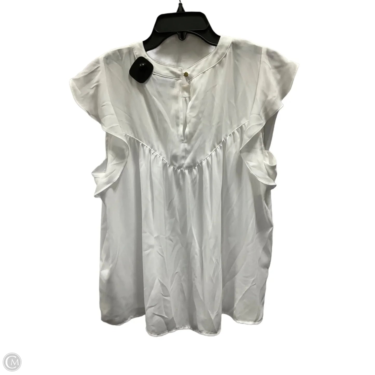 Top Sleeveless By Liz Claiborne In White, Size: L