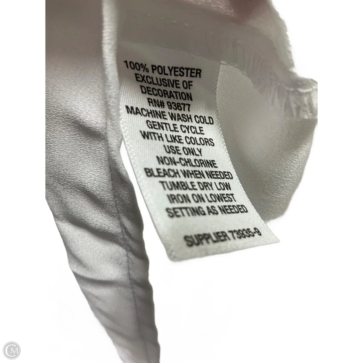 Top Sleeveless By Liz Claiborne In White, Size: L