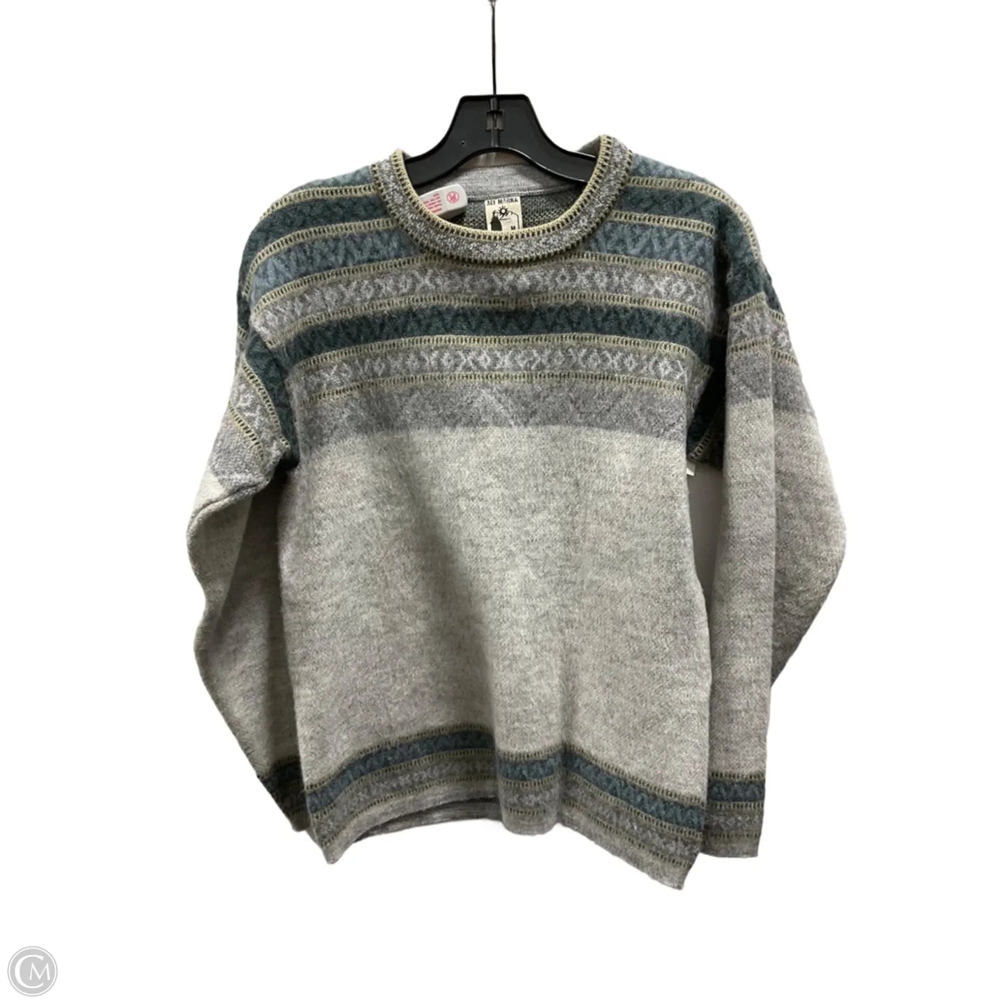 Sweater By Cma In Grey & Tan, Size: M