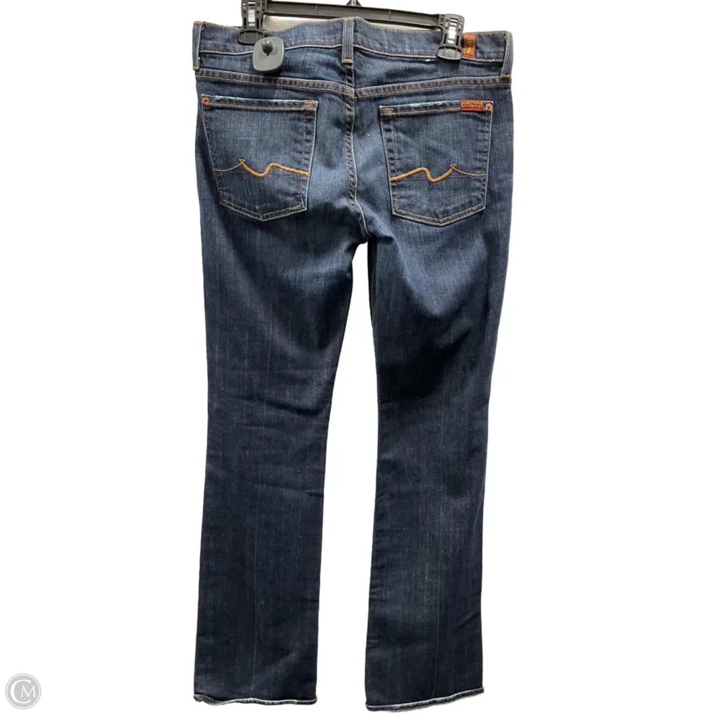 Jeans Boot Cut By 7 For All Mankind In Blue Denim, Size: 12
