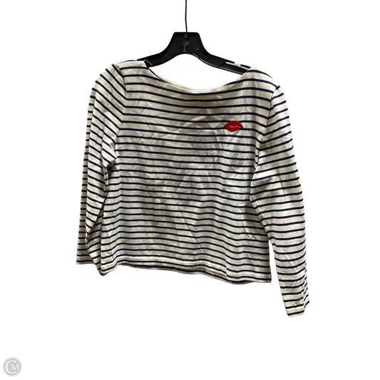 Top Long Sleeve Basic By J. Crew In Striped Pattern, Size: M