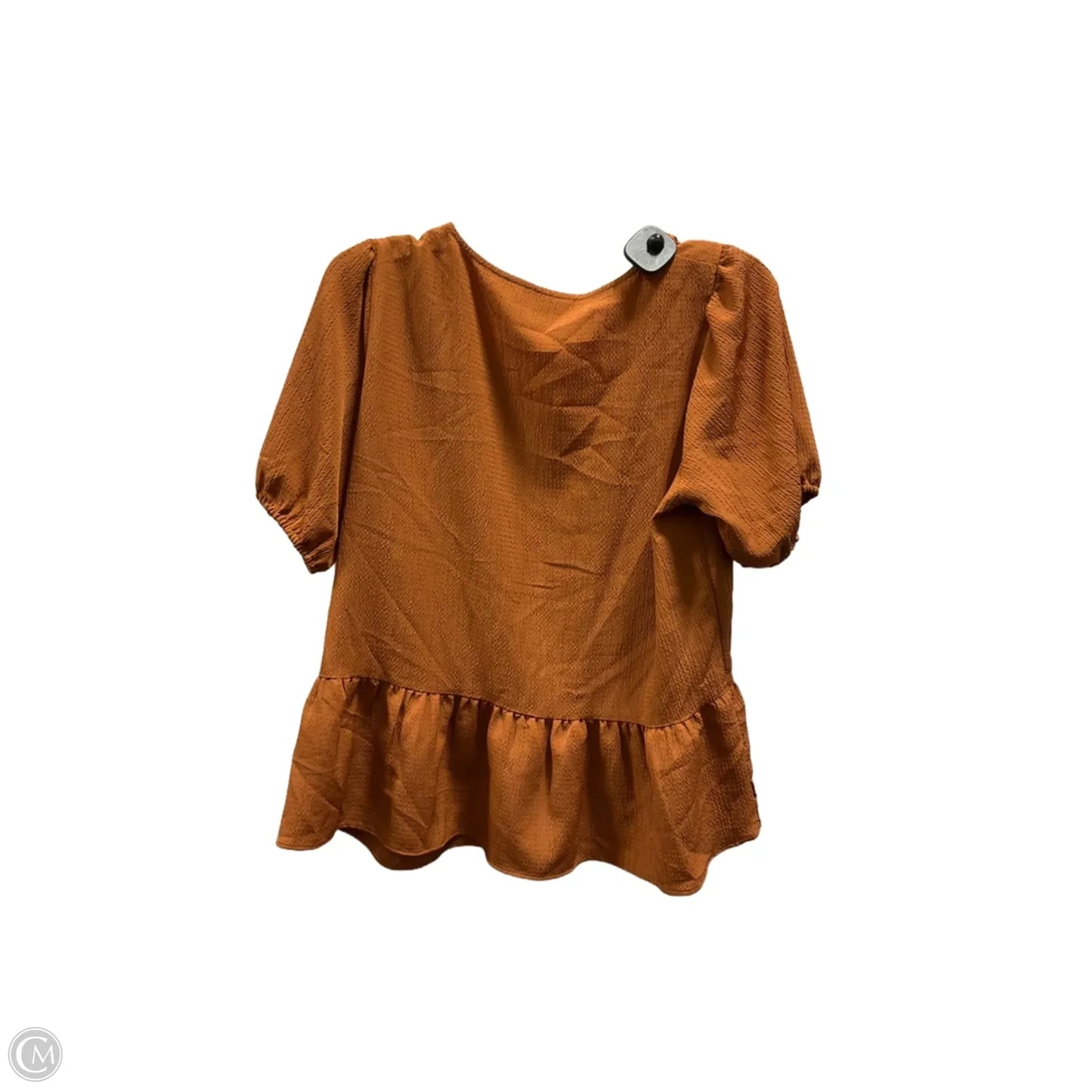 Top Short Sleeve By Nine West In Orange, Size: L
