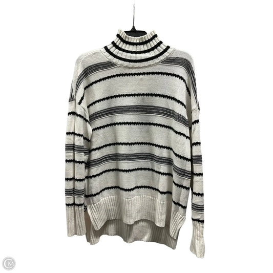 Sweater By Loft In Black & White, Size: L