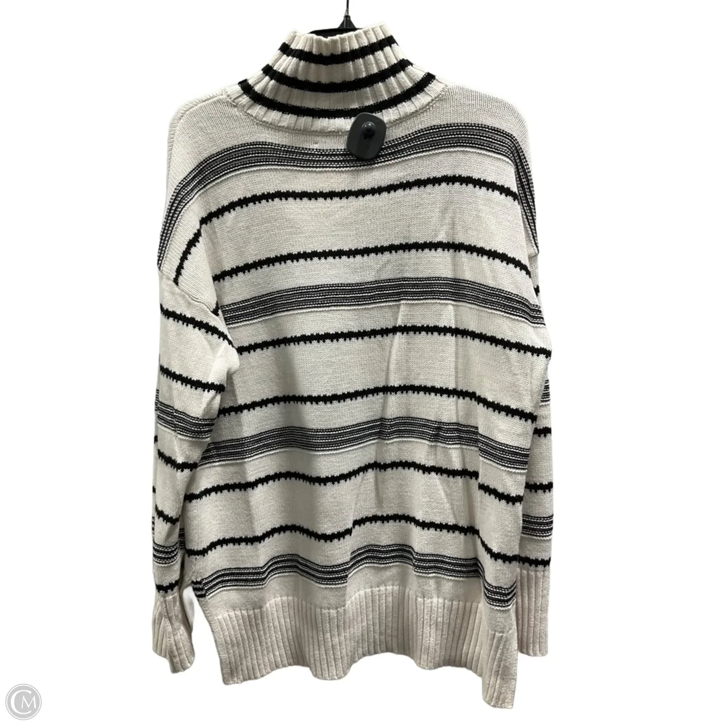 Sweater By Loft In Black & White, Size: L