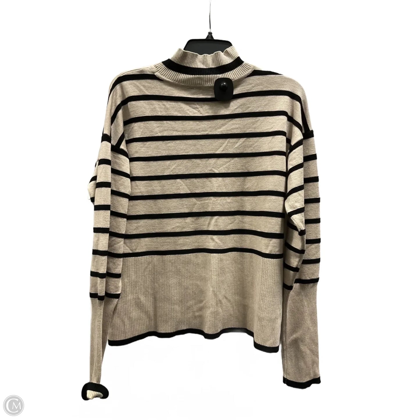 Top Long Sleeve Basic By Rachel Zoe In Black & Tan, Size: M
