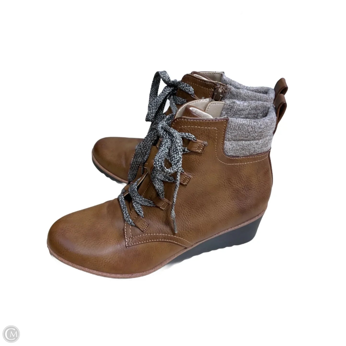 Boots Ankle Heels By Life Stride In Tan, Size: 7.5