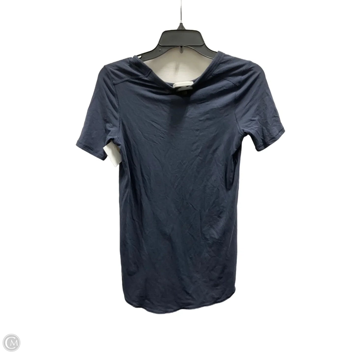Athletic Top Short Sleeve By Lululemon In Navy, Size: 4